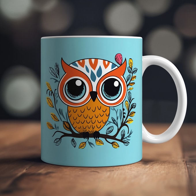 do creative eye catching typography mug design