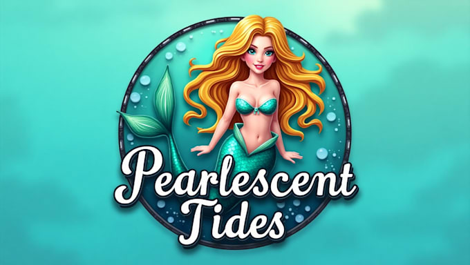 do unique mermaid logo design 1 day