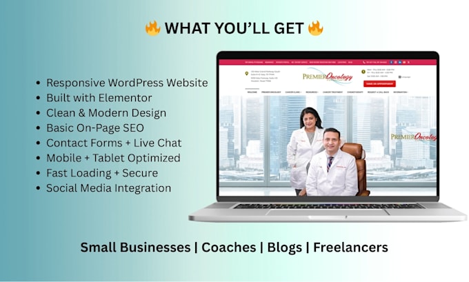 be your small business website creator with elementor on wordpress
