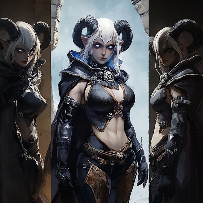 design dnd fantasy character, pfp creatures
