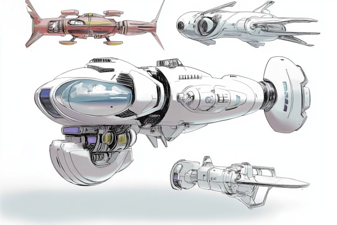 design spaceships and sci fi vehicles
