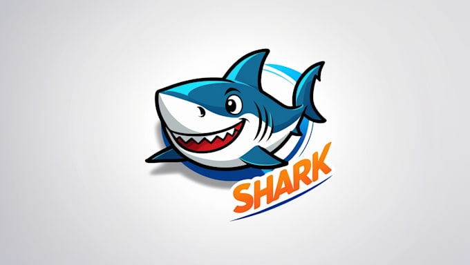 do creative shark mascot logo in 1 day