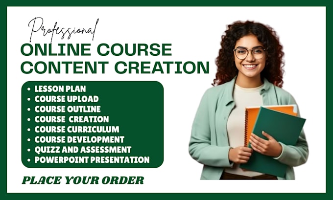 create ebook online course content, activities workbook, video course creation
