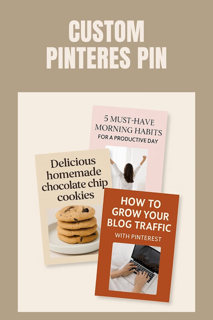 create stunning and click worthy pinterest pins design