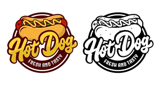 design a professional hot dog logo with free vector file