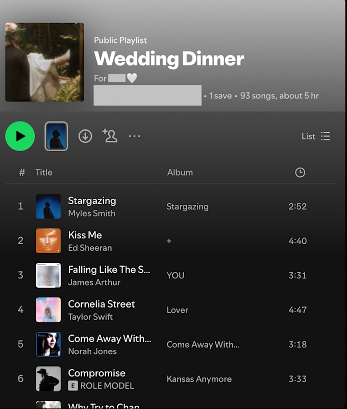 create a custom playlist for you