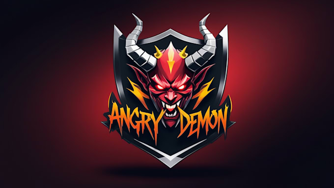 make amazing angry demon logo with creative concepts