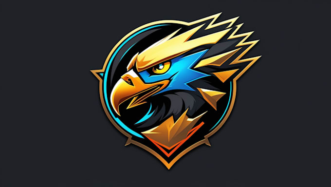 create awesome golden eagle logo with unlimited revision