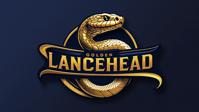 create awesome golden lancehead logo with new concepts
