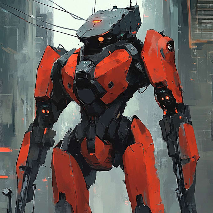 draw mecha girls or boys illustration