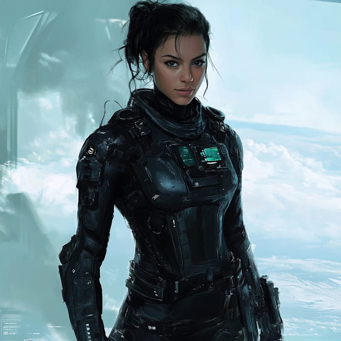 paint fantasy sci fi illustration and character design