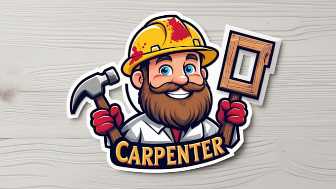 do modern carpenter logo with free revisions and vector file
