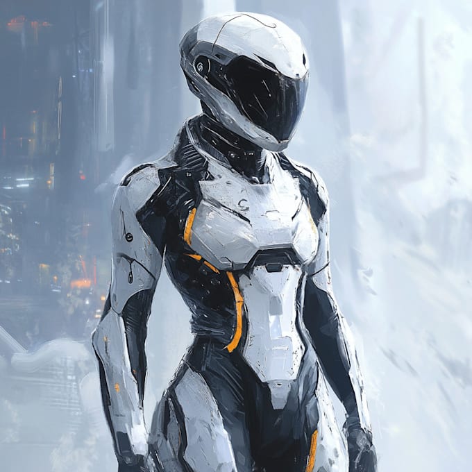 paint fantasy sci fi illustration and character design