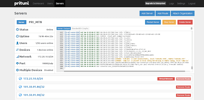 deploy and manage pritunl, openvpn for you