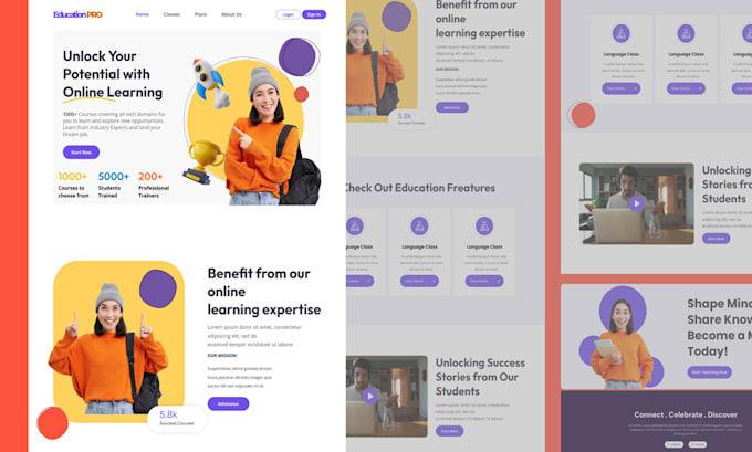 Design high converting landing page ui ux in figma or xd by Zypsitech ...