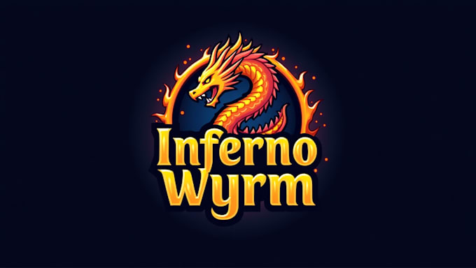 make different inferno wyrm mascot logo for you  with express delivery