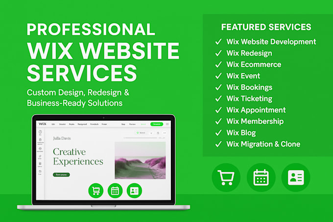 design wix, redesign wix website and do wix web development