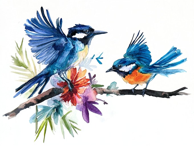 do watercolor painting of animals, botanicals, objects