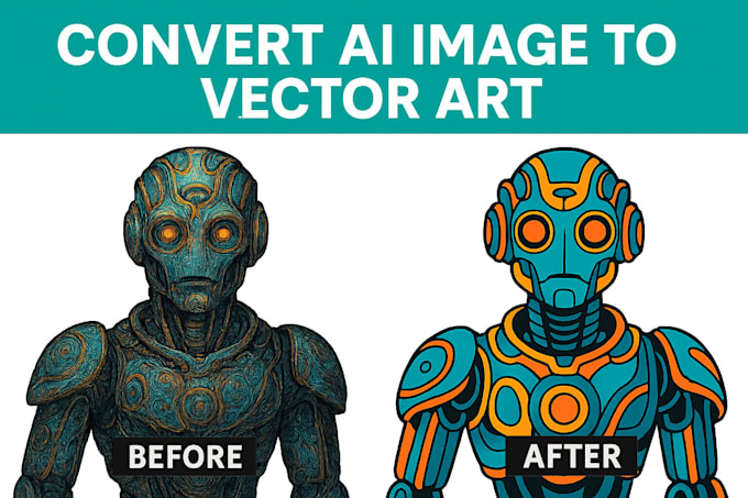 fix ai image flaws and convert ai image into vector art