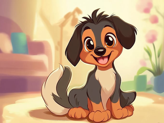 draw your pet in cute disney cartoon style