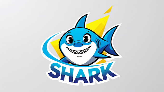 do creative shark mascot logo in 1 day