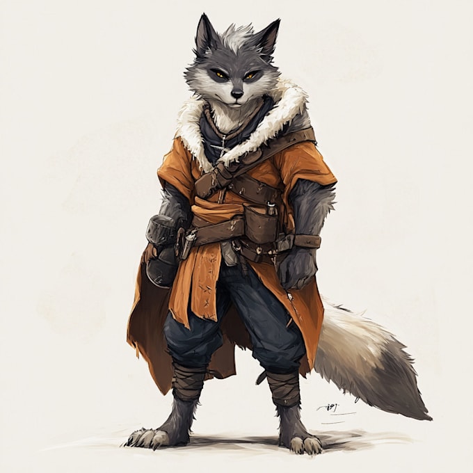 make a digital watercolor ffxiv character art or furry