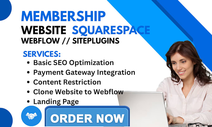 design squarespace subscription website redesign squarespace with SEO crm setup