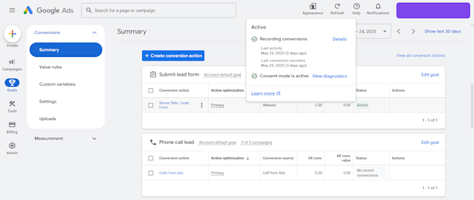 Setup consent mode v2 google analytics ads conversion tracking ga4 ...
