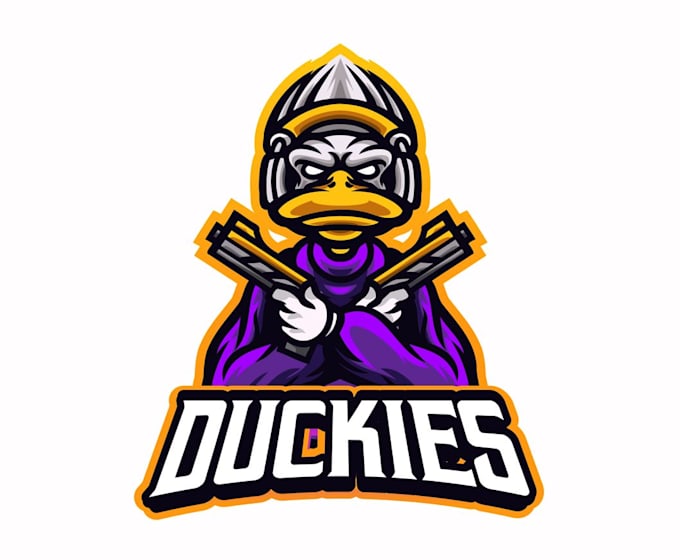 do an awesome duck gaming mascot logo