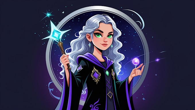 make amazing wizard logo with express delivery