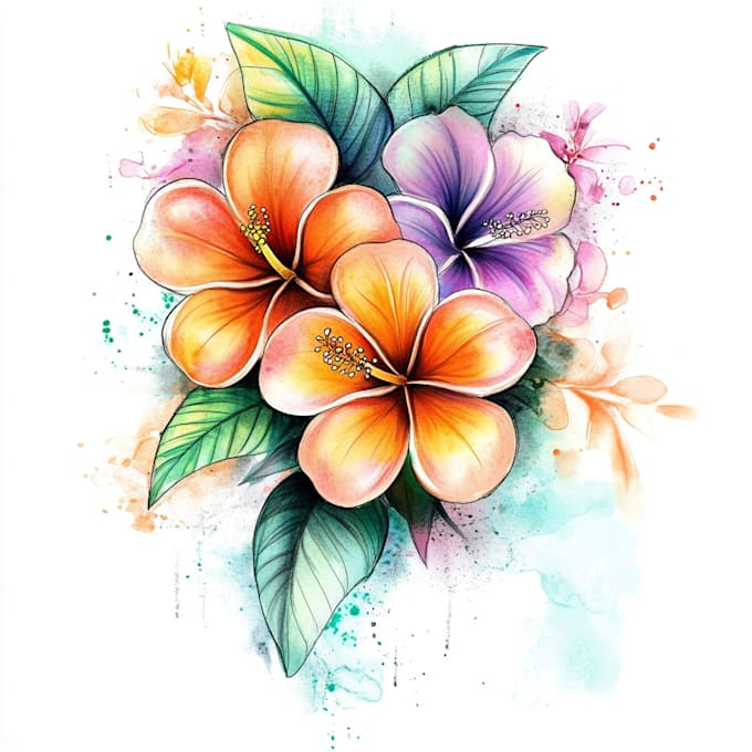 custom a watercolor tattoo design