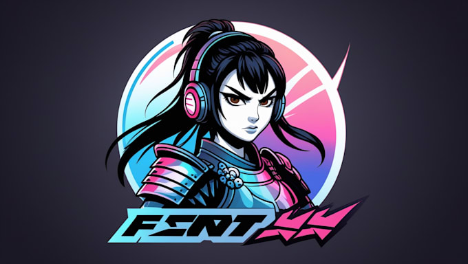 make amazing samurai girl logo in two days