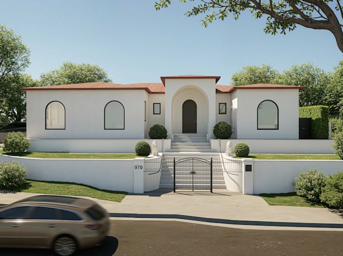 create exterior architectural 3d rendering and 3d modelling