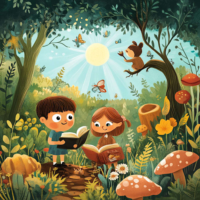 draw illustrated book for children, cute and fun