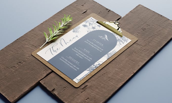 design a custom restaurant menu, digital menu