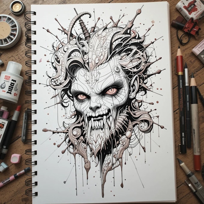 make hand drawn illustration for you