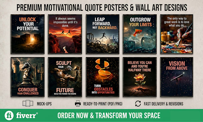 design premium wall art and high converting  business posters