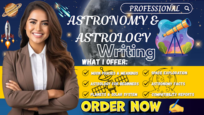 write engaging astrology and astronomy content, articles and ebooks