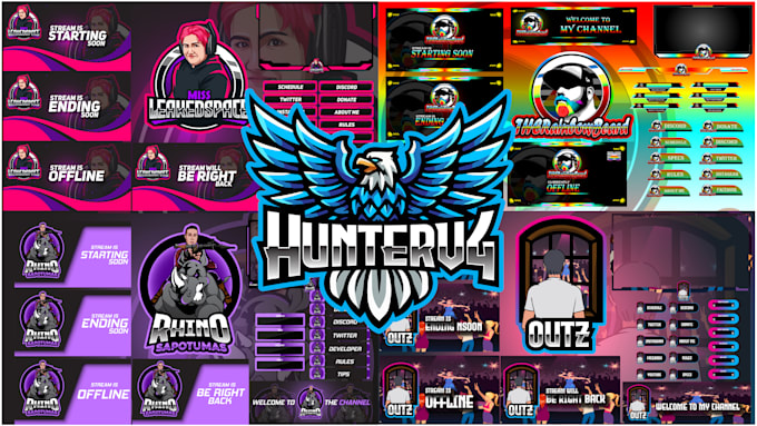 craft twitch logo, twitch overlay, kick, animated stream overlay,screens ,emotes