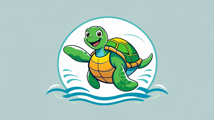 do sea turtle mascot logo in 2 days