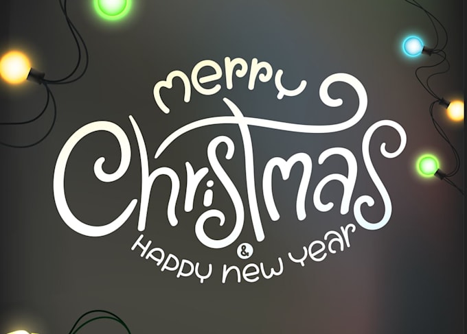 create an awesome christmas light logo