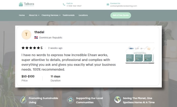 create a professional cleaning company SEO ready website