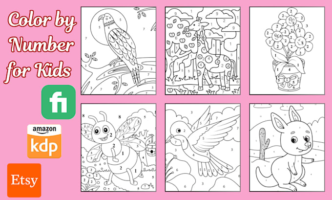 create fun and engaging color by number pages for kids