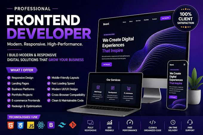design responsive landing pages and business website