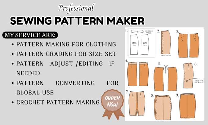 Be your unique sewing pattern garment design pattern for any clothing ...