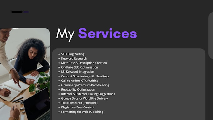 write SEO optimized blog posts with researched keywords