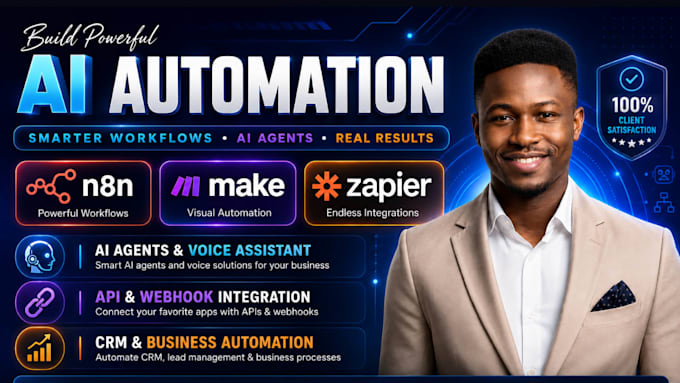 build and fix n8n ai automation workflow, ai agent and make com zapier ai agent