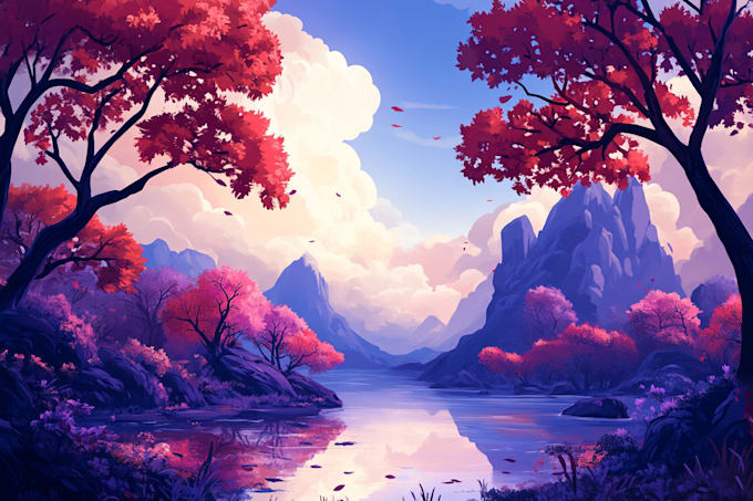 create landscape illustrations and scenery