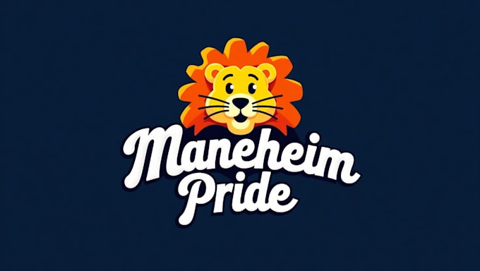 make lion mascot logo design without any copyright concept