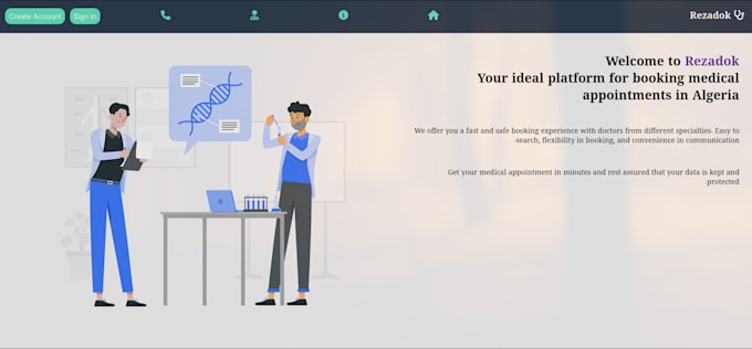 create front end web pages with html css and javascript